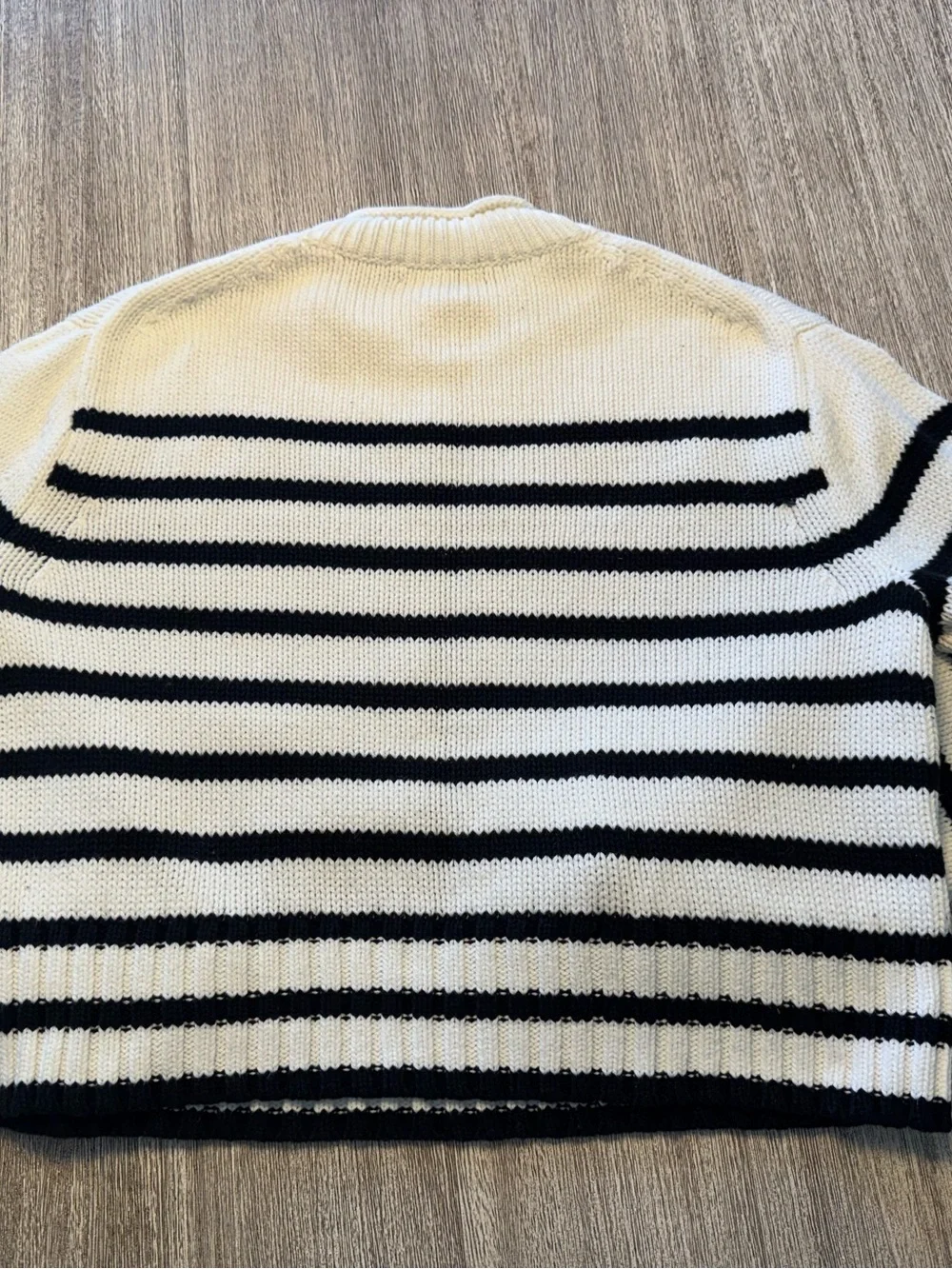 J. Crew Cream Ribbed Crewneck Sweater
